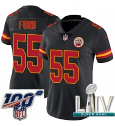 2020 Super Bowl LIV Women Nike Kansas City Chiefs #55 Dee Ford Limited Black Rush Vapor Untouchable NFL Jersey