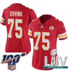 2020 Super Bowl LIV Women Nike Kansas City Chiefs #75 Cameron Erving Red Team Color Vapor Untouchable Limited Player NFL Jersey