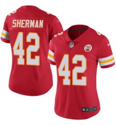 Nike Chiefs 42 Anthony Sherman Red Team Color Womens Stitched NFL Vapor Untouchable Limited Jersey