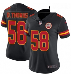 Womens Nike Kansas City Chiefs 58 Derrick Thomas Limited Black Rush Vapor Untouchable NFL Jersey