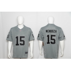 Men Las Vegas Raiders  15 Fernando Mendoza Grey 2026 F U S E  Vapor Untouchable Limited Stitched Football Jersey