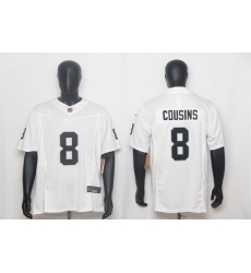 Men Las Vegas Raiders  8 Kirk Cousins White 2026 F U S E  Vapor Untouchable Limited Stitched Football Jersey