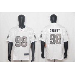 Men Las Vegas Raiders  98 Maxx Crosby White 2026 F U S E  Color Rush Vapor Untouchable Limited Stitched Football Jersey