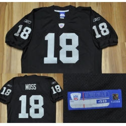 Men Randy Moss Oakland Raiders #18 Reebok Jersey Authentic Black NFL