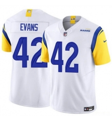 Men Los Angeles Rams 42 Ethan Evans White 2025 F U S E Vapor Untouchable Stitched Football Jersey Men Los Angeles Rams 42 Ethan Evans White 2025 F U S E Vapor Untouchable Stitched Football Jersey