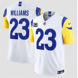 Men Los Angeles Rams  Kyren Williams White 2026 F U S E  4 Star C Patch Vapor Limited Stitched Football Jersey