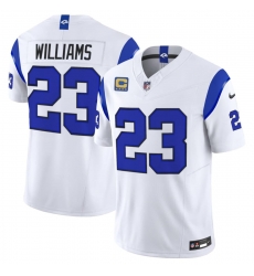 Men's Los Angeles Rams #23 Kyren Williams White 2026 F.U.S.E. With 4- Star C Patch Vapor Limited Football Stitched Jersey