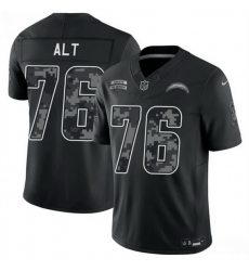 Men Los Angeles Chargers 76 Joe Alt Black F U S E 2026 Salute to Service Limited Stitched Football Jersey