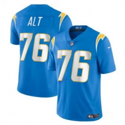 Men Los Angeles Chargers 76 Joe Alt Light Blue 2024 Draft Vapor Limited Stitched Football Jersey