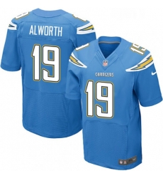 Men Nike Los Angeles Chargers 19 Lance Alworth Elite Electric Blue Alternate NFL Jersey