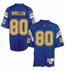 San diego chargers 80 kellen winslow light blue throwback jerseys