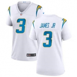 Women Los Angeles Chargers #3 Derwin James Jr. White Vapor Untouchable Limited Stitched Jersey