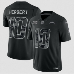 Youth Los Angeles Chargers  10 Justin Herbert Black 2026 Salute to Service Limited Stitched Football Jersey