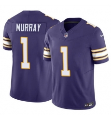 Men Minnesota Vikings  1 Kyler Murray Purple 2026 F U S E  Throwback Limited Stitched Jersey