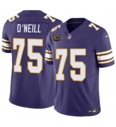 Men Minnesota Vikings  75 Brian O Neill Purple 2026 F U S E  4 Star C Patch Vapor Untouchable Limited Stitched Jersey