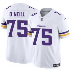 Men Minnesota Vikings 75 Brian O u2019Neill White 2025 F U S E  Vapor Untouchable Limited Stitched Jersey