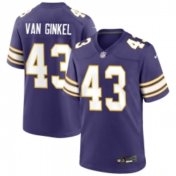 Men Minnesota Vikings Andrew Van Ginkel Purple Fashion 2023 F U S E Throwback Vapor Untouchable Limited Stitched Jersey