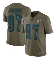 Eagles #97 Malik Jackson Olive Men Stitched Football Limited 2017 Salute To Service Jersey