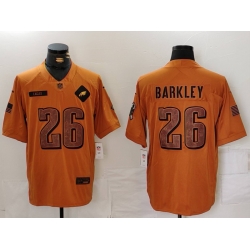 Men Philadelphia Eagles 26 Saquon Barkley 2023 Brown Salute To Service Limited Stitched Football Jersey