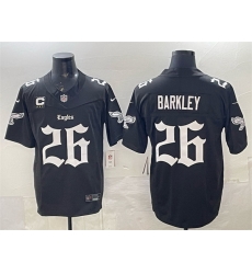 Men Philadelphia Eagles 26 Saquon Barkley Black 2025 F U S E   Gothic Philly Edition With 3 Star C Patch Vapor Limited Stitched Football Jersey