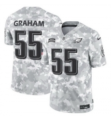 Men Philadelphia Eagles 55 Brandon Graham 2024 F U S E Arctic Camo Salute To Service Limited Stitched Football Jersey