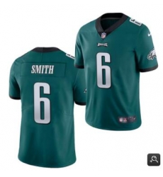 Men Philadelphia Eagles #6 DeVonta Smith 2021 NFL Draft Green Vapor Untouchable Limited Stitched Jersey