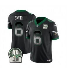 Men Philadelphia Eagles 6 DeVonta Smith Black 2023 F U S E  Throwback Vapor Untouchable Limited Stitched Football Jersey