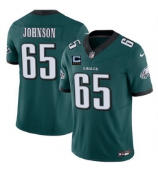 Men Philadelphia Eagles 65 Lane Johnson Green 2025 F U S E  With 4 Star C Patch Vapor Untouchable Limited Stitched Football Jersey Men Philadelphia Eagles 65 Lane Johnson Green 2025 F U S E  With 4 Star C Patch Vapor Untouchable Limited Stitched Football Jersey