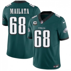 Men Philadelphia Eagles  68 Jordan Mailata Green 2026 F U S E  3 Star C Patch Vapor Untouchable Limited Stitched Football Jersey