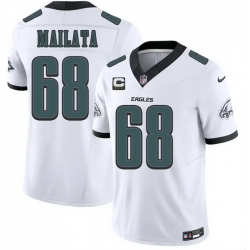 Men Philadelphia Eagles  68 Jordan Mailata White 2026 F U S E  3 Star C Patch Vapor Untouchable Limited Stitched Football Jersey