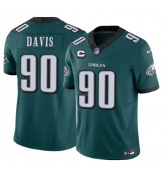 Men Philadelphia Eagles  90 Jordan Davis Green 2026 F U S E  1 Star C Patch Vapor Untouchable Limited Stitched Football Jersey
