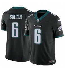 Men Philadelphia Eagles DeVonta Smith #6 Black F U S E Stitched NFL Jersey