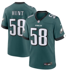 Men Philadelphia Eagles Nike Jalyx Hunt #58 Green Stitched NFL Jersey Men Philadelphia Eagles Nike Jalyx Hunt #58 Green Stitched NFL Jersey