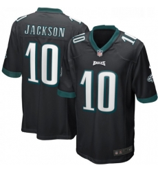 Mens Philadelphia Eagles 10 DeSean Jackson Nike Black Game Jerse