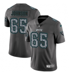 Nike Eagles #65 Lane Johnson Gray Static Mens NFL Vapor Untouchable Game Jersey