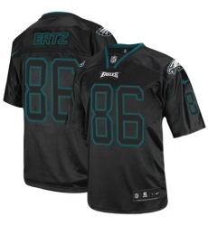 Nike Eagles #86 Zach Ertz Lights Out Black Mens Stitched NFL Elite Jersey