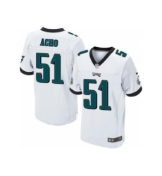 Nike Philadelphia Eagles 51 Emmanuel Acho White Elite NFL Jersey