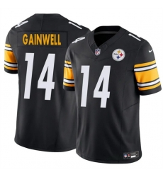Men Pittsburgh Steelers 14 Kenneth Gainwell Black 2025 F U S E Vapor Untouchable Limited Stitched Jersey Men Pittsburgh Steelers 14 Kenneth Gainwell Black 2025 F U S E Vapor Untouchable Limited Stitched Jersey
