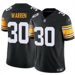Men Pittsburgh Steelers 30 Jaylen Warren Black 2025 F U S E  Alternate Vapor Untouchable Limited Stitched Jersey