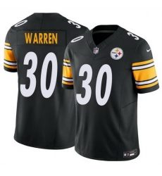 Men Pittsburgh Steelers 30 Jaylen Warren Black 2025 F U S E  Vapor Untouchable Limited Stitched Jersey