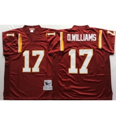 Men Redskins 17 Doug Williams Red M&N Throwback Jersey