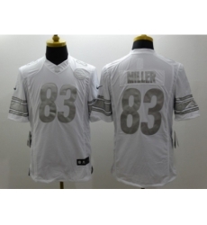 Nike pittsburgh steelers 83 Heath Miller White Game Platinum NFL Jersey