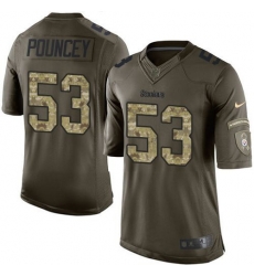 Nike Steelers #53 Maurkice Pouncey Green Youth Stitched NFL Limited Salute to Service Jersey