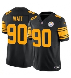 Youth Pittsburgh Steelers 90 T J Watt Rush 2023 F U S E Vapor Untouchable Limited Stitched Jersey