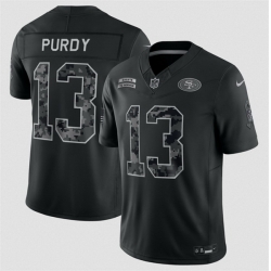 Men San Francisco 49ers  13 Brock Purdy Black F U S E  2026 Salute to Service Limited Stitched Football Jersey