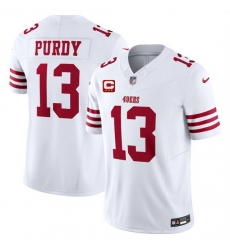Men San Francisco 49ers 13 Brock Purdy White 2025 F U S E  With 3 Star C Patch Vapor Untouchable Limited Stitched Football Jersey Men San Francisco 49ers 13 Brock Purdy White 2025 F U S E  With 3 Star C Patch Vapor Untouchable Limited Stitched Football Jersey
