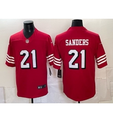 Men San Francisco 49ers  21 Deion Sanders Red Vapor Untouchable Limited Stitched Jersey