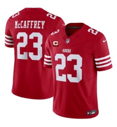 Men San Francisco 49ers 23 Christian McCaffrey Red 2025 F U S E With 2 Star C Patch Vapor Untouchable Limited Stitched Football Jersey Men San Francisco 49ers 23 Christian McCaffrey Red 2025 F U S E With 2 Star C Patch Vapor Untouchable Limited Stitched Football Jersey