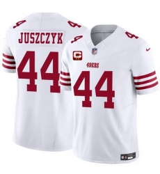 Men San Francisco 49ers 44 Kyle Juszczyk White 2025 F U S E With 2 Star C Patch Vapor Untouchable Limited Stitched Football Jersey Men San Francisco 49ers 44 Kyle Juszczyk White 2025 F U S E With 2 Star C Patch Vapor Untouchable Limited Stitched Football Jersey