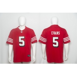 Men San Francisco 49ers  5 Mike Evans New Red 2026 F U S E  Vapor Limited Stitched Football Jersey